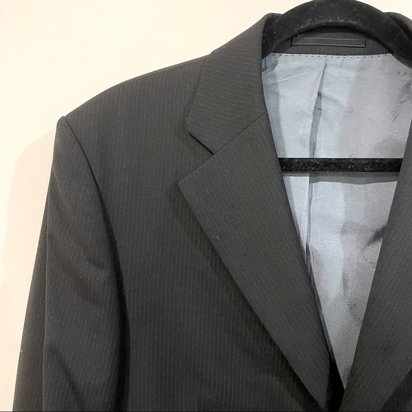 Hugo Boss Black Striped Stretch Wool Flynn Vegas Blazer 50R - Picture 2 of 8